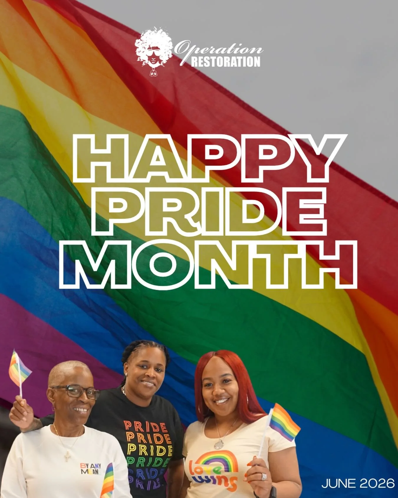 Happy Pride Month from all of us at Operation Restoration! 🏳️&zwj;🌈🏳️&zwj;⚧️✨

At Operation Restoration, we believe everyone deserves the opportunity to thrive and be supported for who they are. This month, we celebrate love, community, authentici