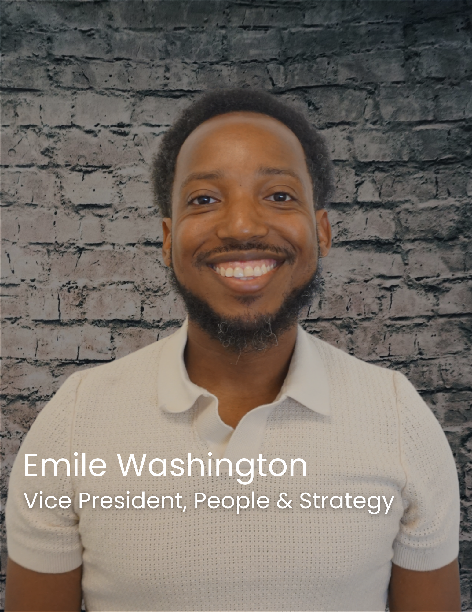 Emile Washington, Vice President, People & Strategy