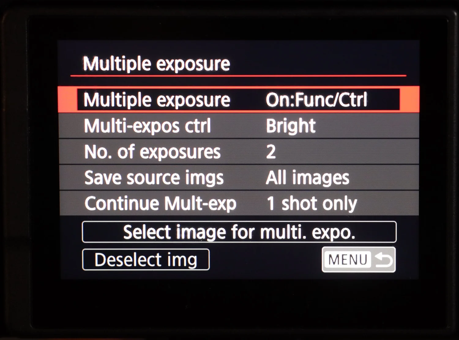 Steps to shoot In-camera Multiple Exposures on Canon cameras — Pablo ...