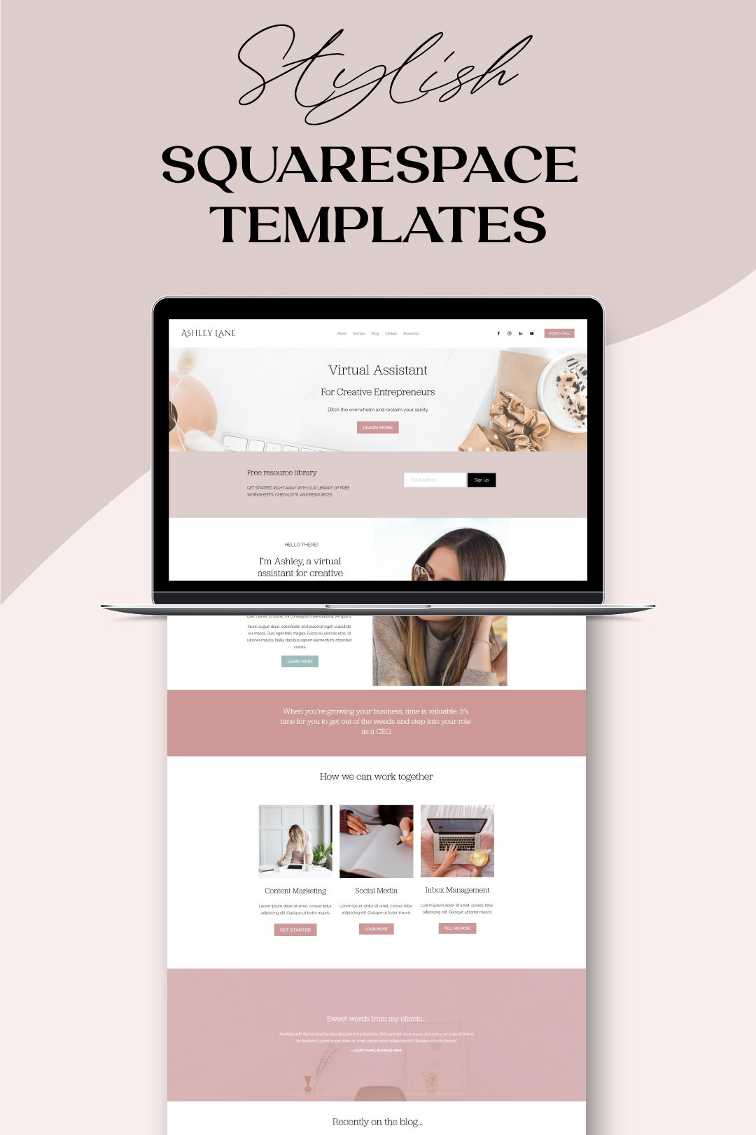 Ashley Squarespace Template