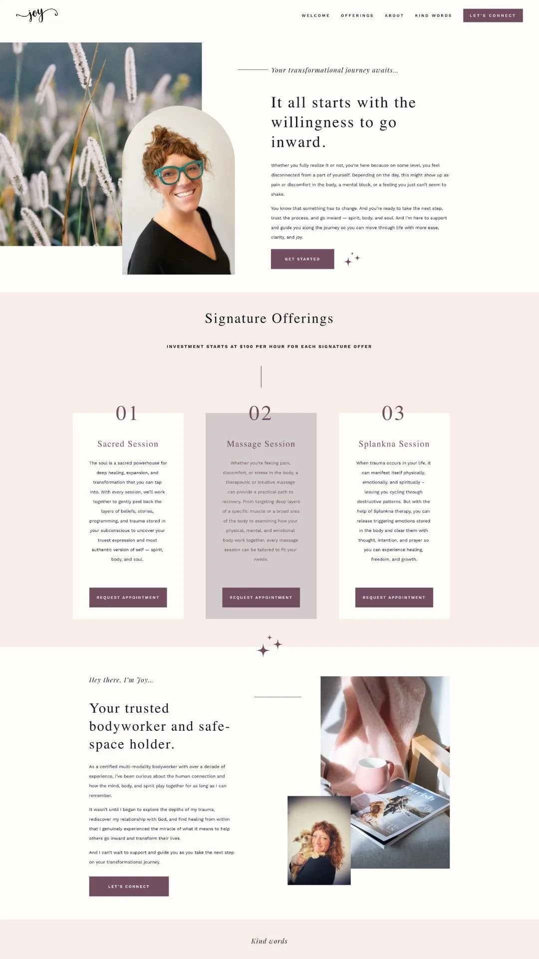 Joy Lindholm on the Michelle Template