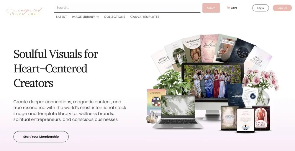 inspired stock shop offers soulful visuals for heart-centered spiritual entrepreneurs