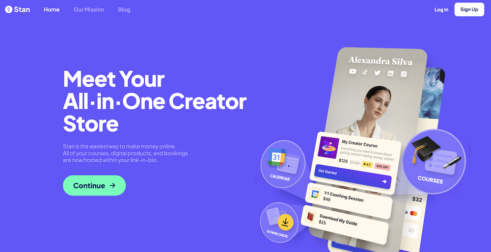 stanstore homepage screenshot