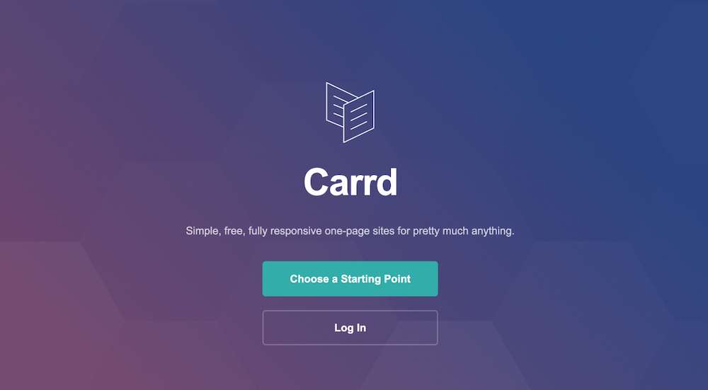 carrd homepage screenshot