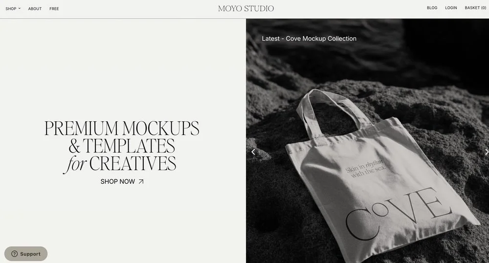 moyo studio offers elevated premium mockups and templates for creatives