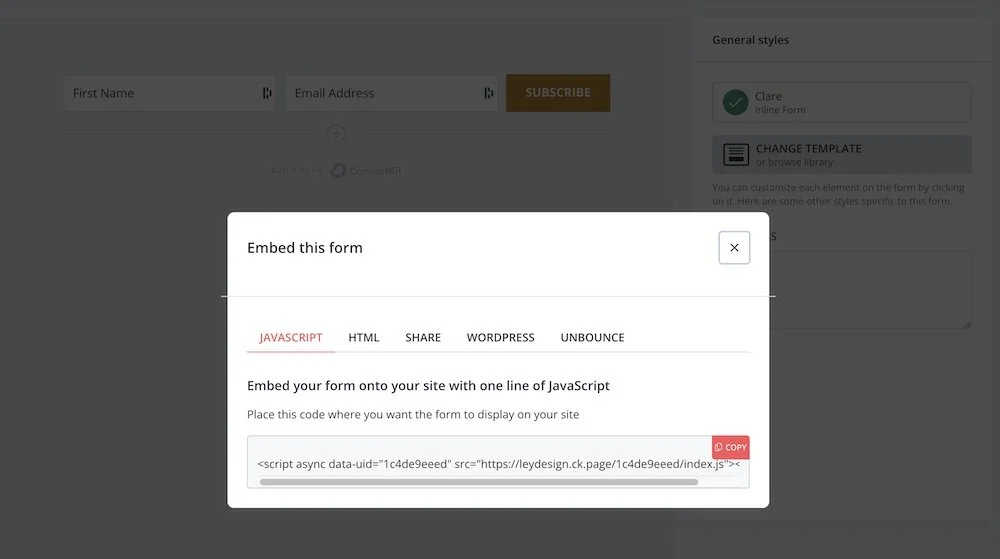 How to Integrate ConvertKit with Squarespace