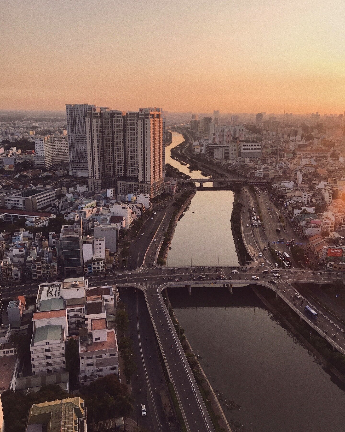 From a rooftop in Ho Chi Minh city, Vietnam. (Shot on my iPhone) 
It&rsquo;s amazing how sunset in different parts of the world can look the same! 
Compare this shot to some of my New York images - you&rsquo;d think they were the same place! 

*
*
*
