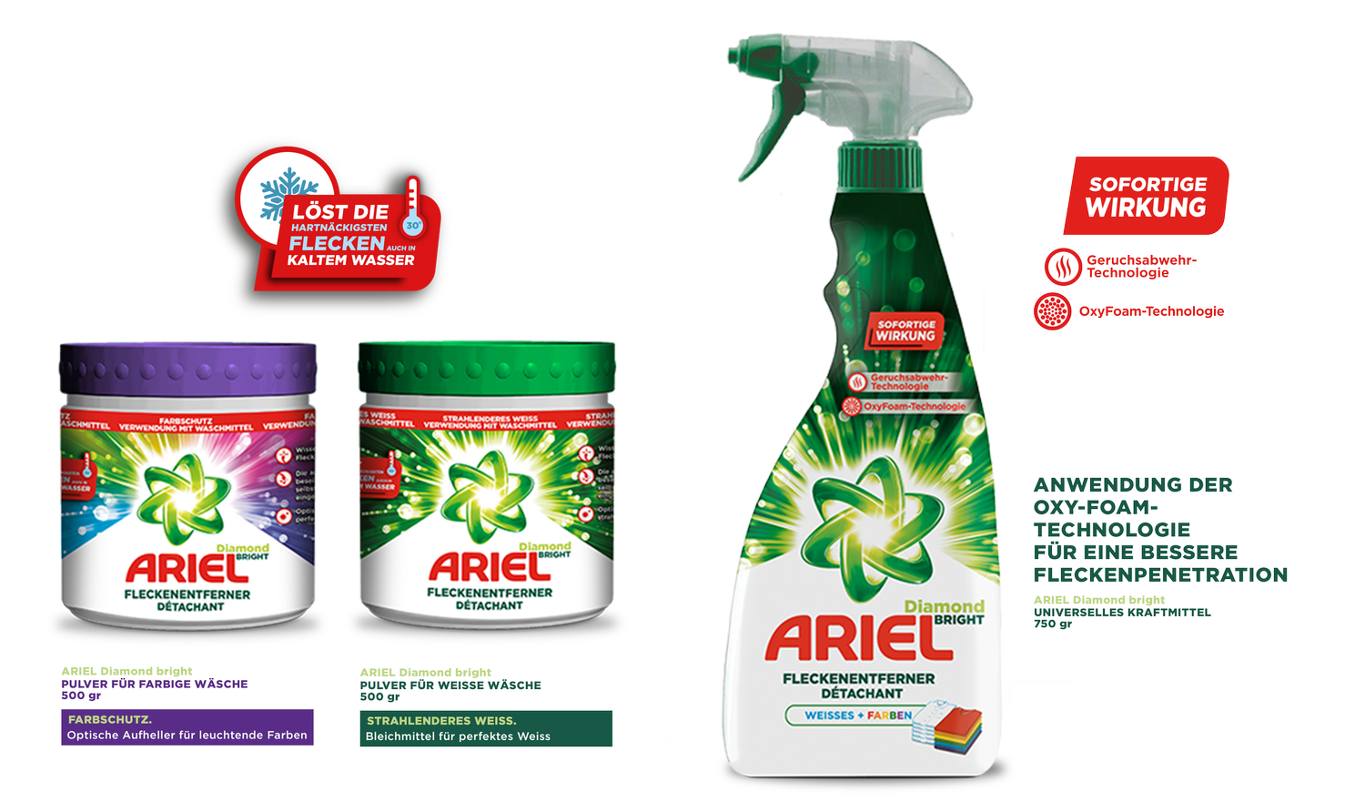 Spray détachant Ariel 750 ml – Mani Hygiène