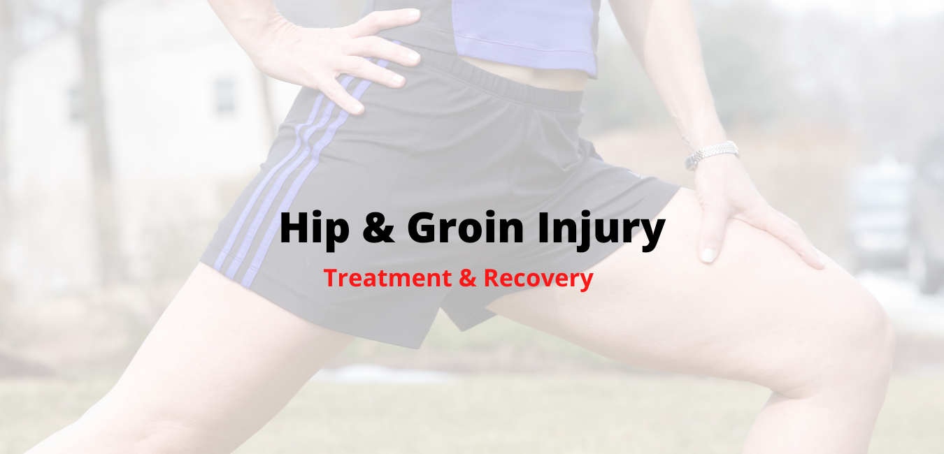 A female patient is attended to by a sports physiotherapist in Kew to help with a hip injury