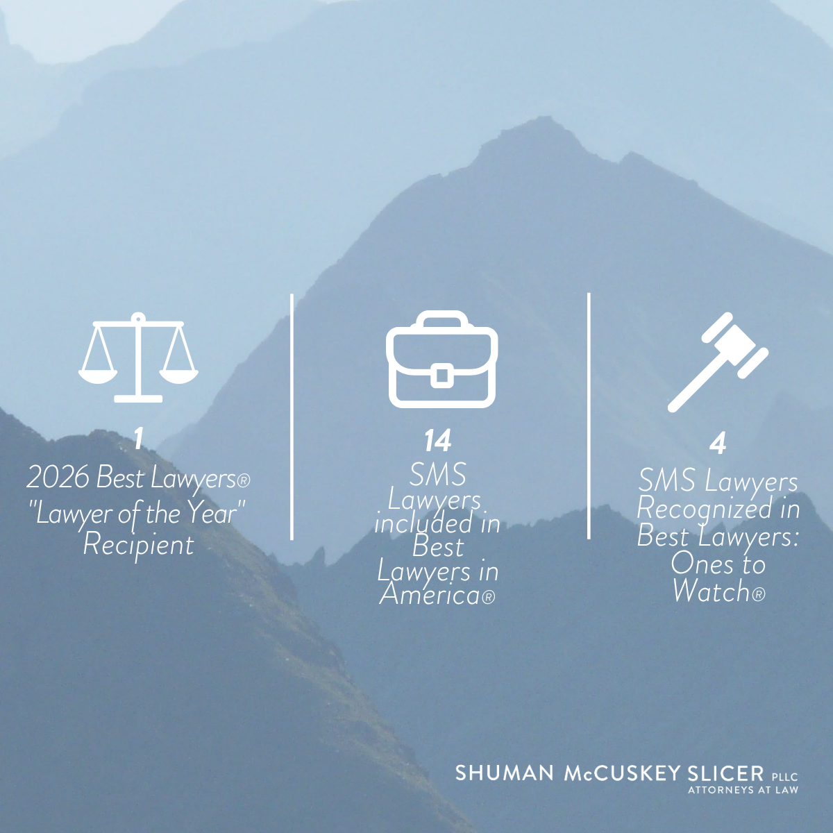 18 Shuman McCuskey Slicer PLLC Attorneys Recognized in the 2027 Edition of Best Lawyers®