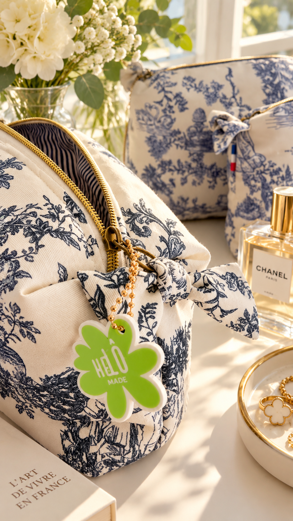 Trousse Toile de Jouy
