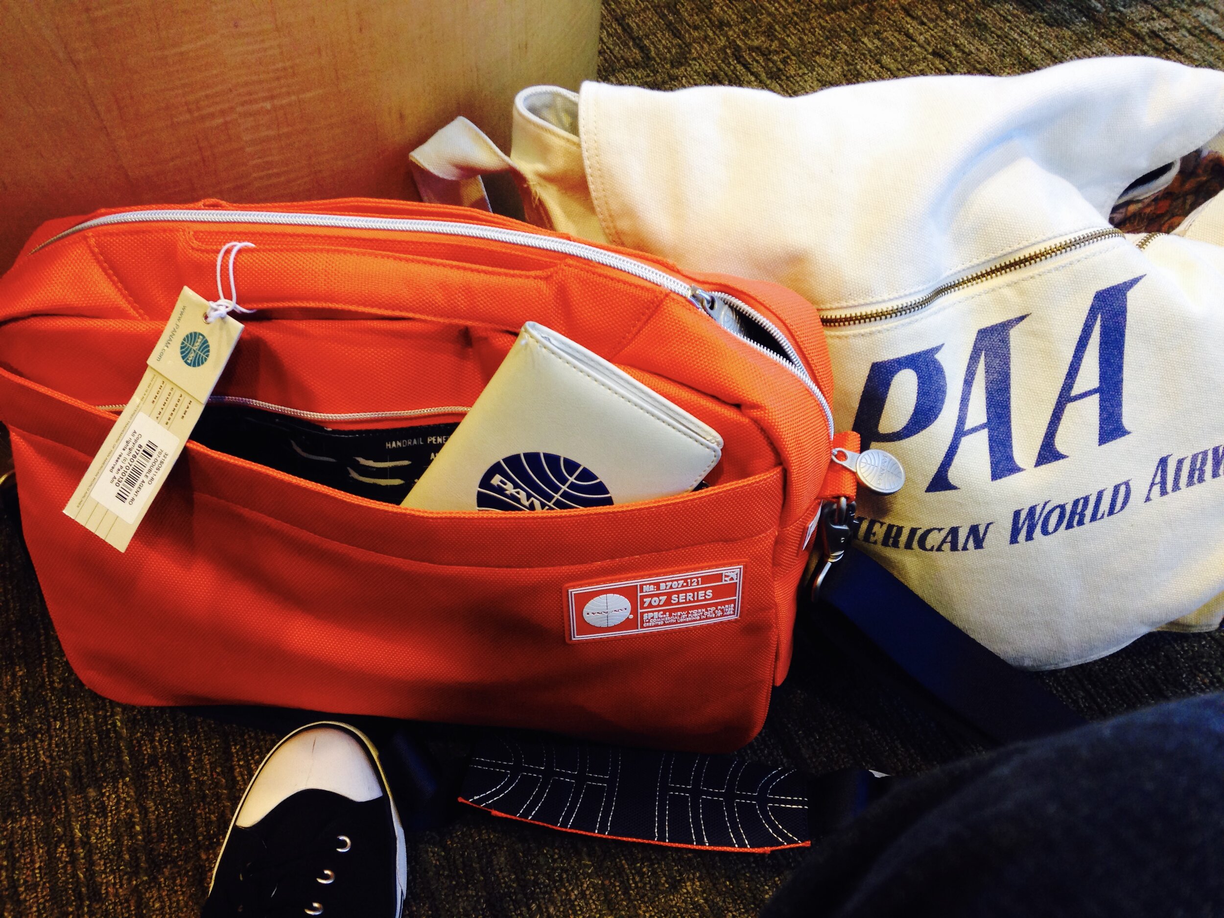 Pan Am 707 Messenger Bag Passport Cover and PAA Canvas Messenger Bag