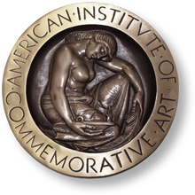 American Institute of Commemorative Art bronze logo