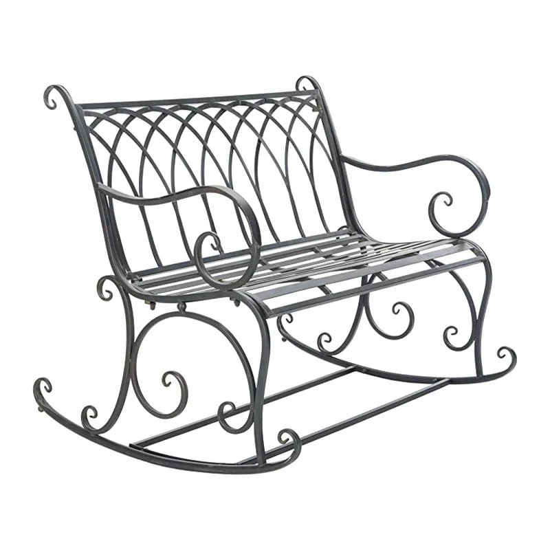 Metal memorial bench rocker