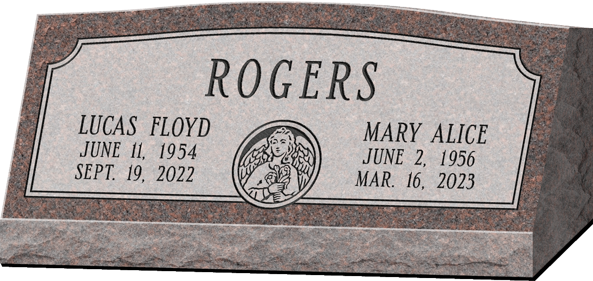 Double Slant Headstone Slant Grave Marker Prices Brown Memorials Double Slant Headstone Slant Grave Marker Prices Brown Memorials