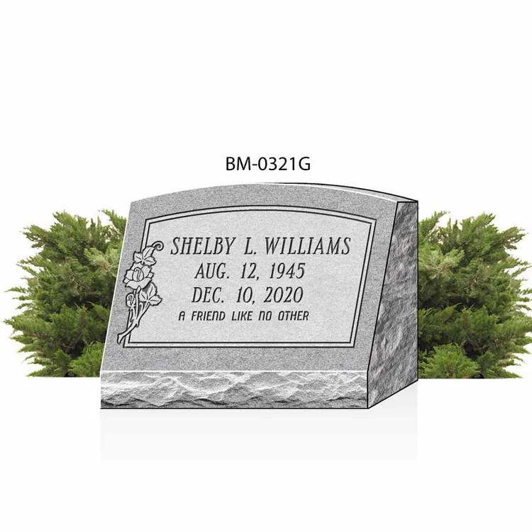 Single Slant Headstone and Slant Grave Marker Prices — Brown Memorials