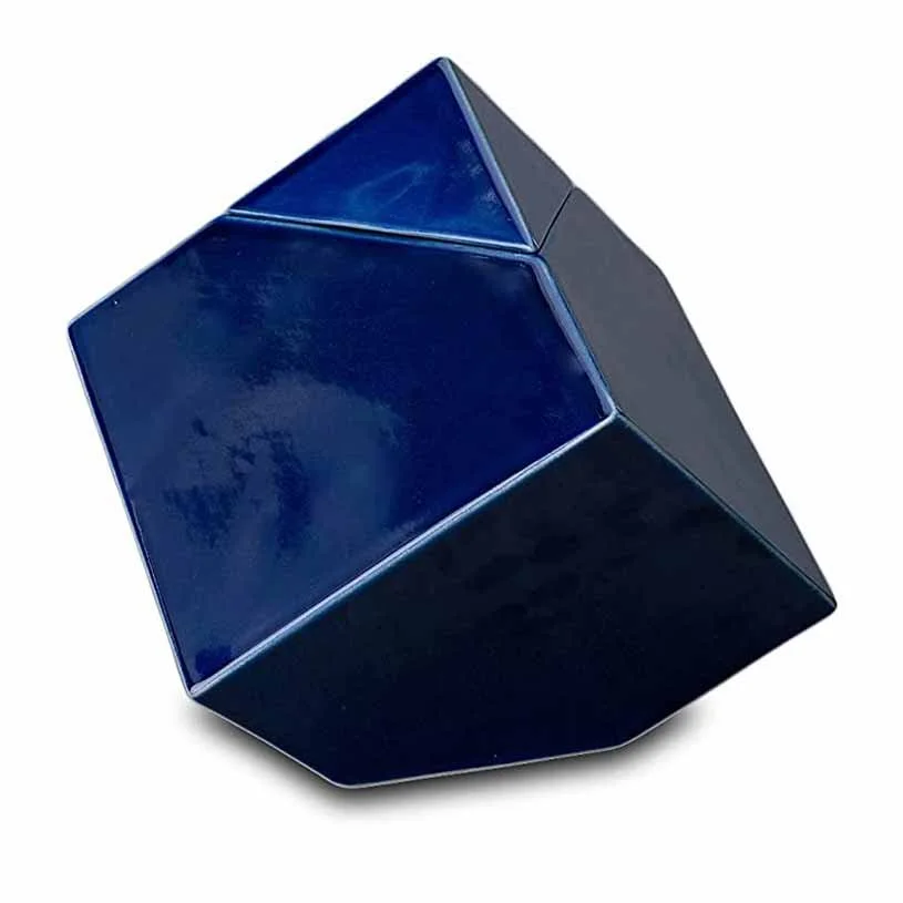 Modern geometric urn for human ashes