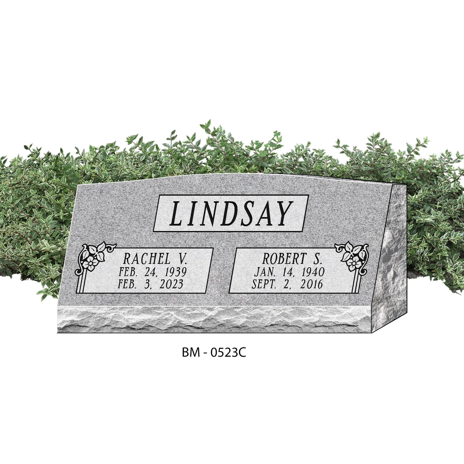 Double Slant Headstone & Slant Grave Marker Prices — Brown Memorials
