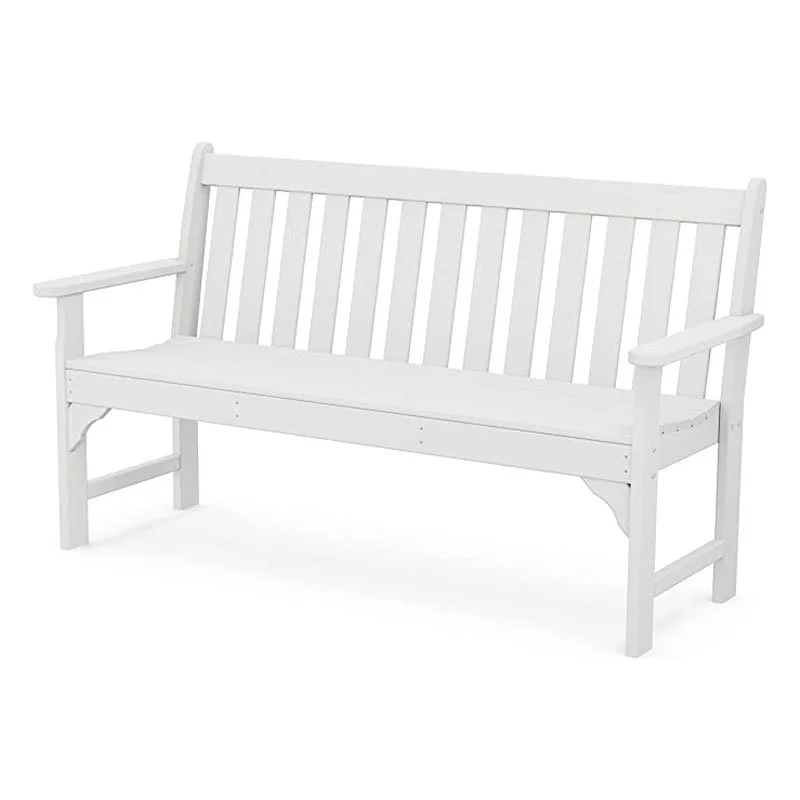 Heavenly white park style memorial bench for garden
