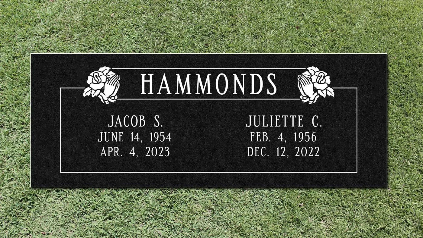 prices for headstones, tombstones and grave markers -... Double Flat Headstone & Flat Grave Marker Prices — Brown Memorials
