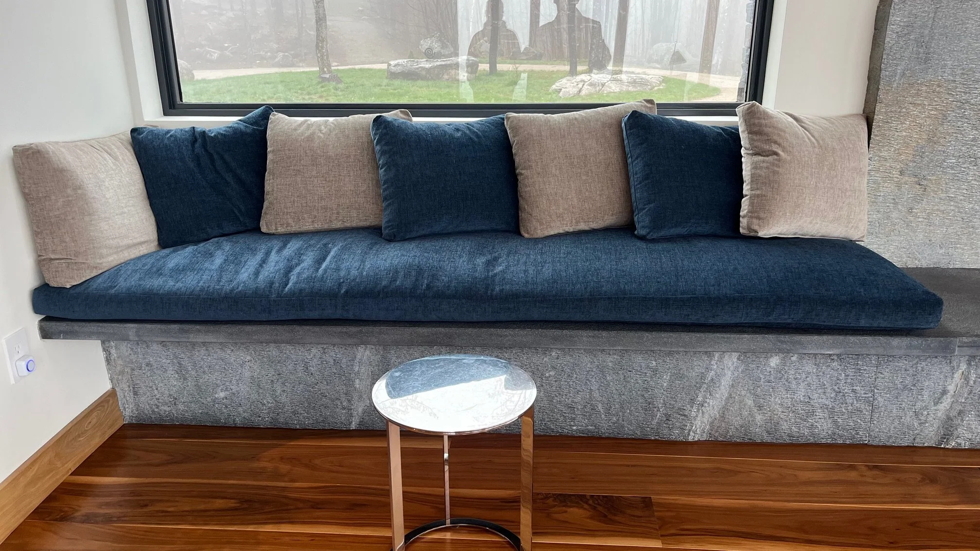 Custom window seat cushion & pillows