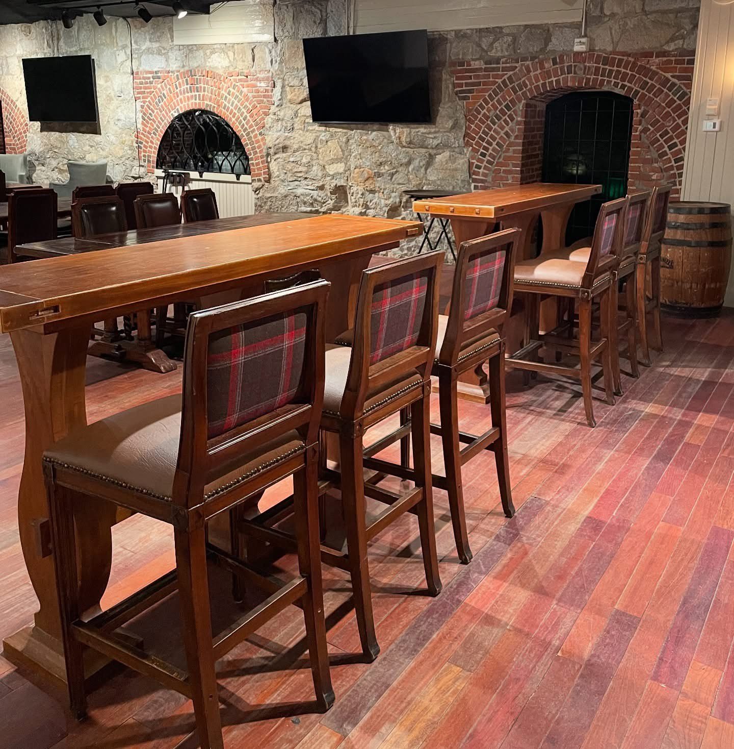 Custom barstools at a hotel restaurant