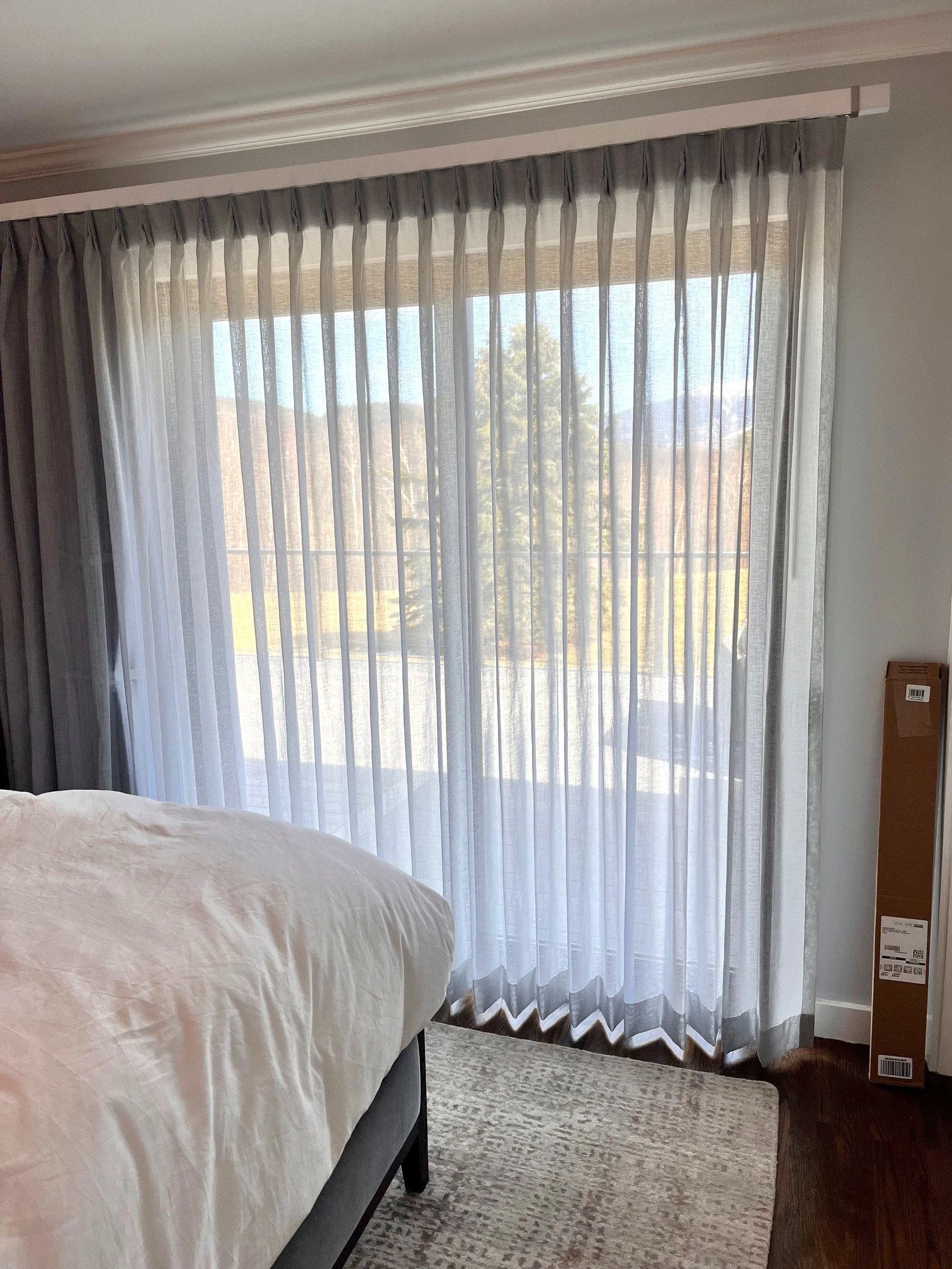 Double rod drapery