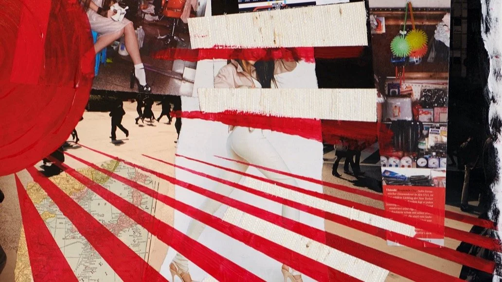 HIASHI X SHIBUYA, JAPAN, 2022, I, 1-OF-1, 18X22&quot; Unique original art work 1-of-1 on Archival C-print. Mixed media collage with Newsprint. Canvas woven wall fabric. Hand-applied acrylic paint. Varnish.
Ready to hang. Mounted on Metal - Foamboard.