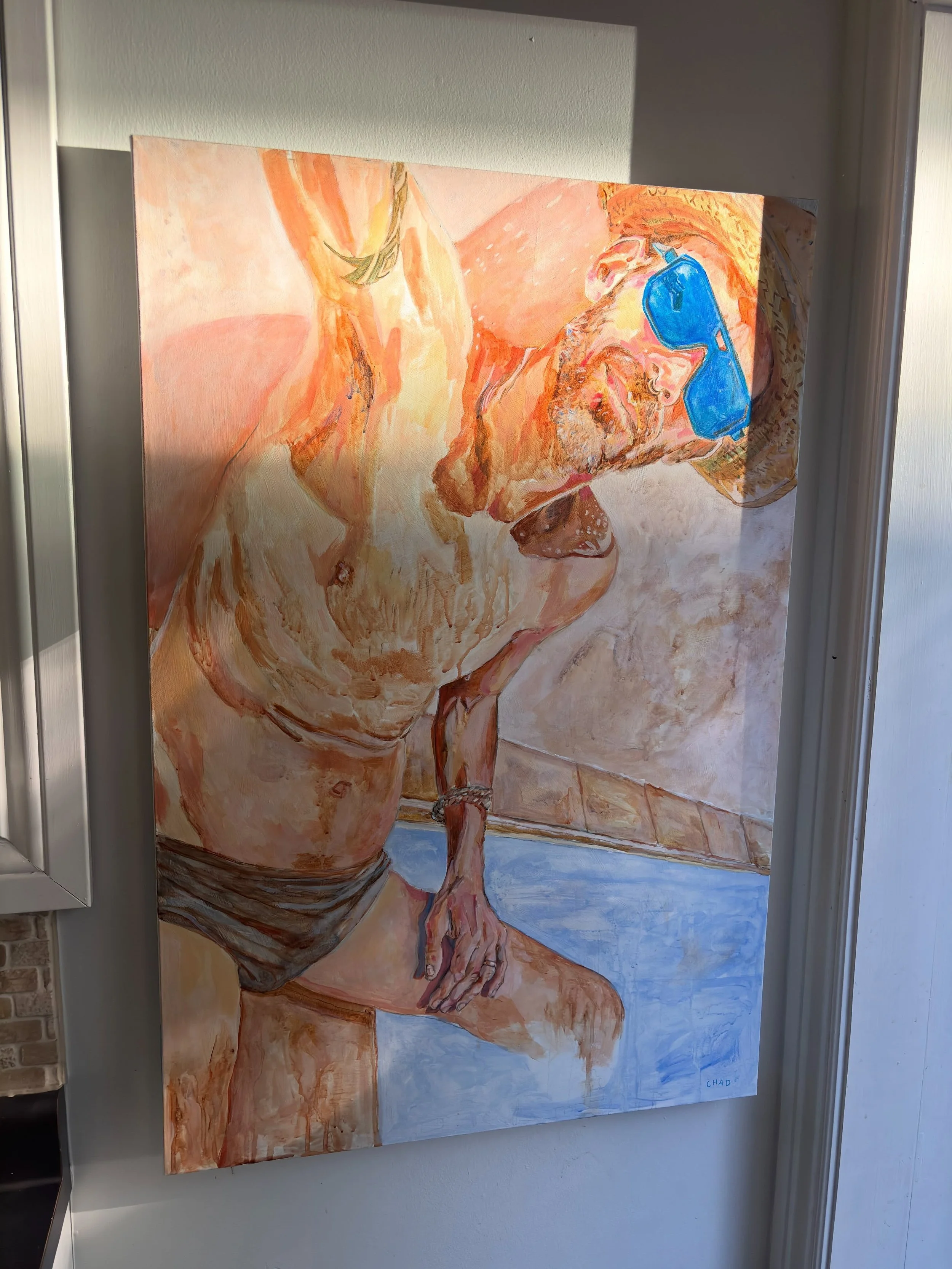 When my friend and fellow artist @chadccole saw my recent self-portrait, he felt inspired to paint and went straight to work.

I&rsquo;m thrilled to now have this beautiful piece in my home. I especially love the subtle hint of Egon Schiele I see in 