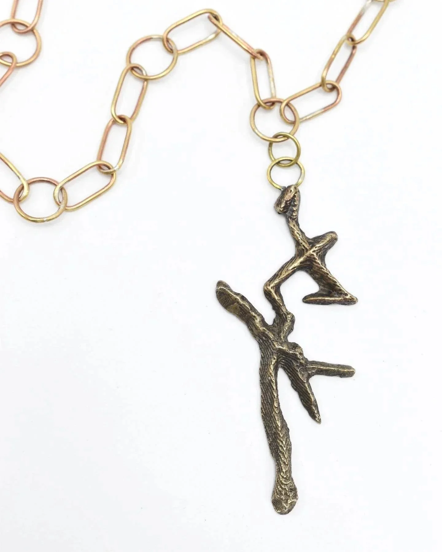 Pendant. 2021. Bronze, brass chain. 