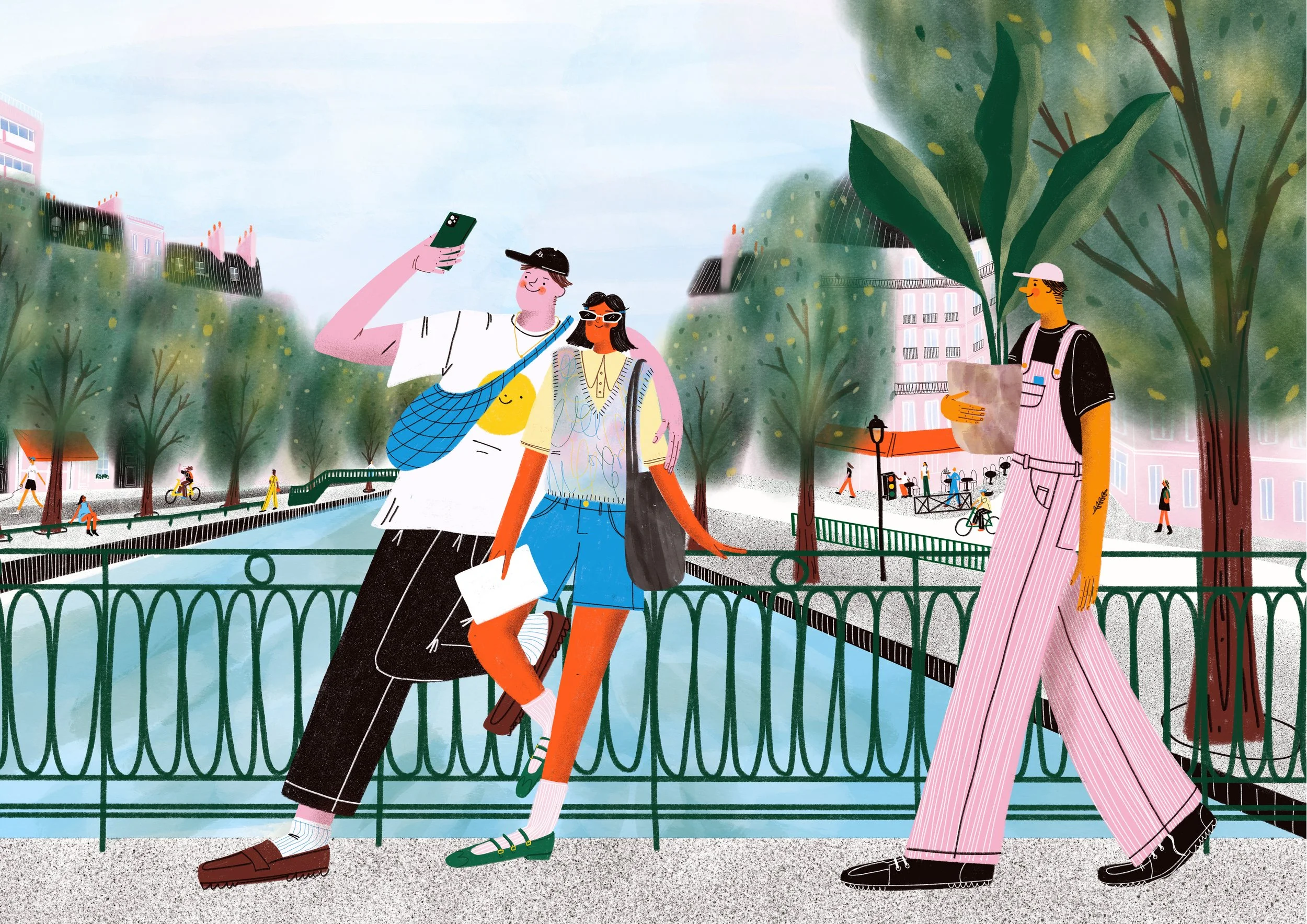 Le Guide des Villages du Xe
A fully illustrated editorial project including cover, back cover and the complete interior visual system.
The challenge was to create a coherent and vibrant universe that accompanies the journey through the shops and cult