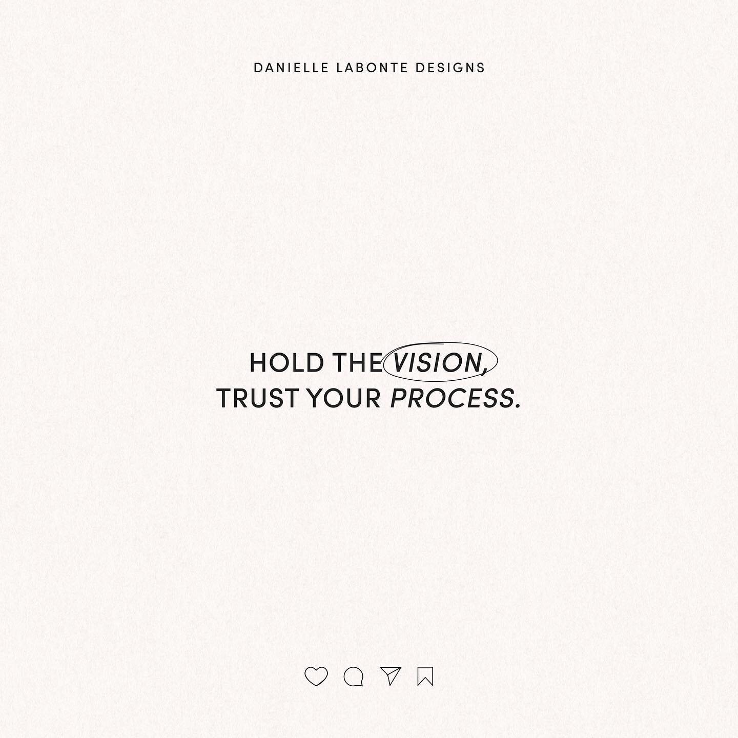 Hold the vision and trust the process 🤍

You know what your vision is, although we can&rsquo;t predict the bumps that may come along the way, you&rsquo;ve already started and that leap was the biggest one you had to make 💭

What&rsquo;s your vision
