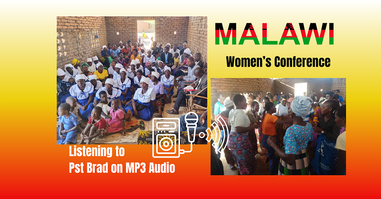 Malawi: Women’s Conference - listening to Pst Brad via MP3 audio &amp; Portable PA