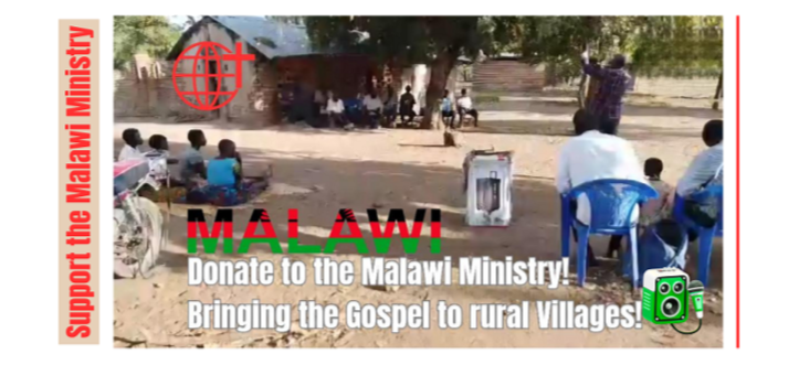 Malawi Pastor preaching at rural church