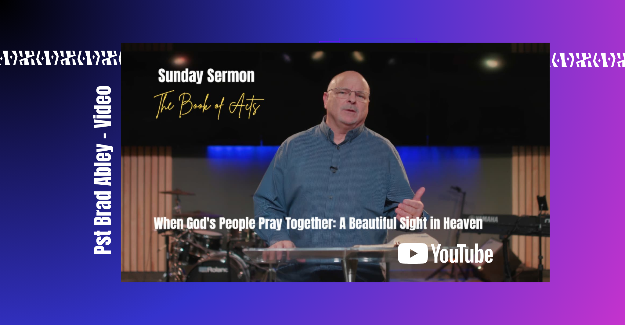 Pst Brad Preaches part 3: The Book of Acts. Sunday Sermon (video)
