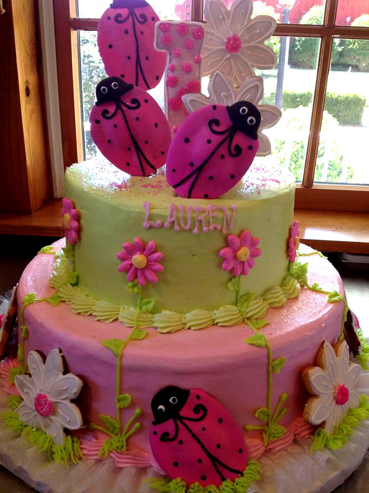 Adorable-1st-Birthday-Cake-with-Lady-Bug-and-Flower-Cookies.jpg