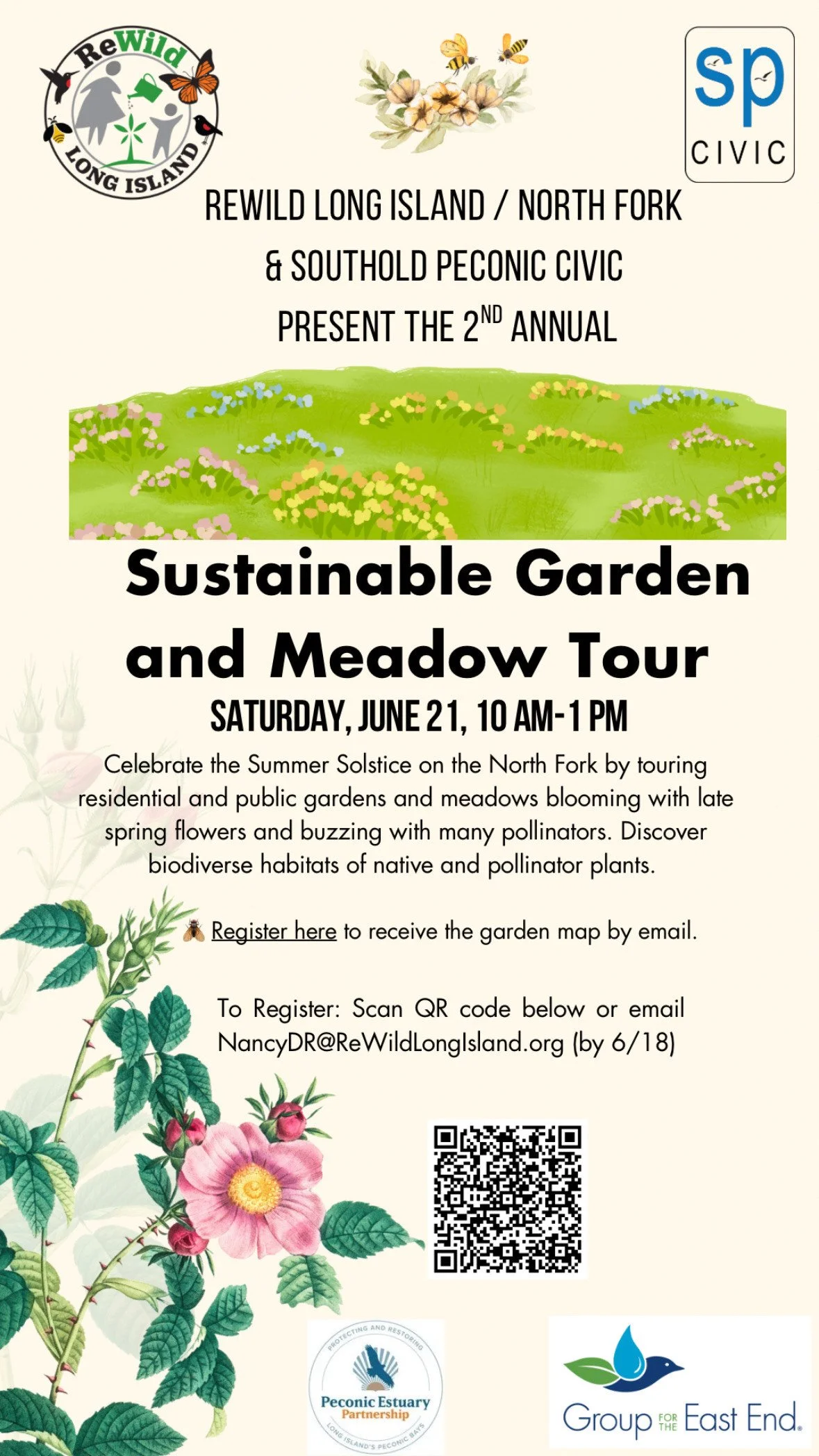 ReWild Long Island / North Fork & Southold Peconic Civic Present the 2nd Annual Sustainable Garden and Meadow Tour
