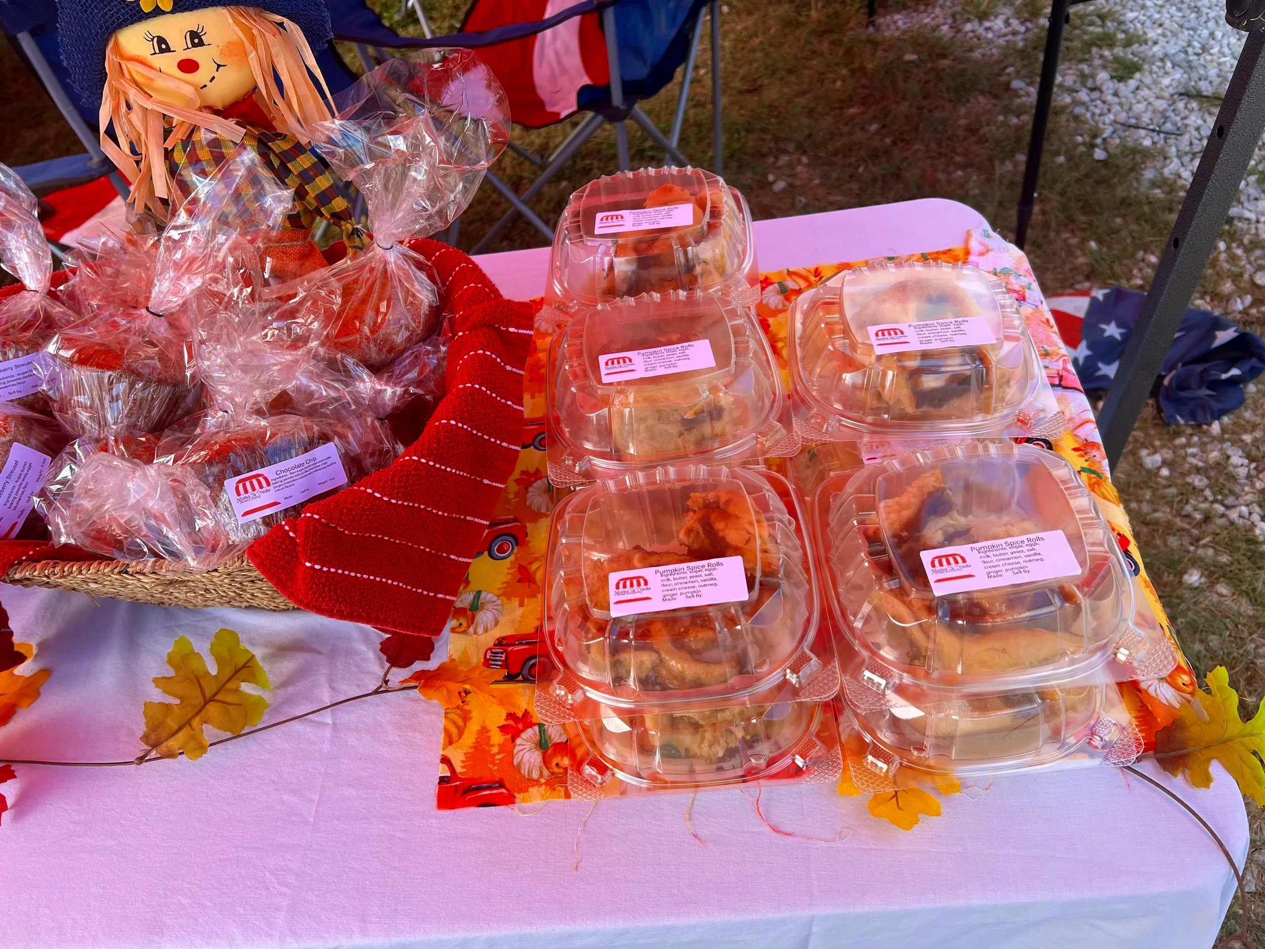 Packaged pumpkin sweet rolls