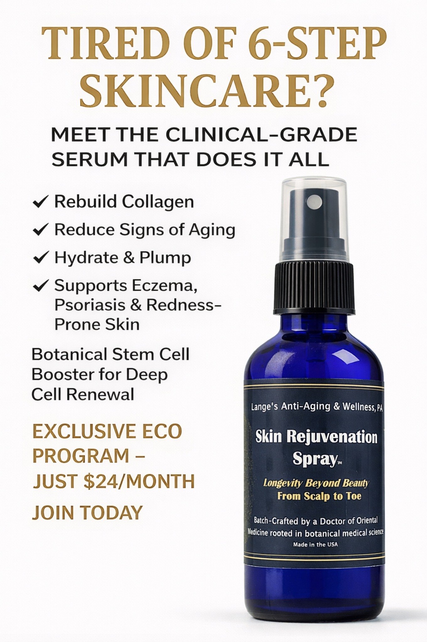 Skin Rejuvenation Spray | Mist Spray 60 ML (collagen Booster)