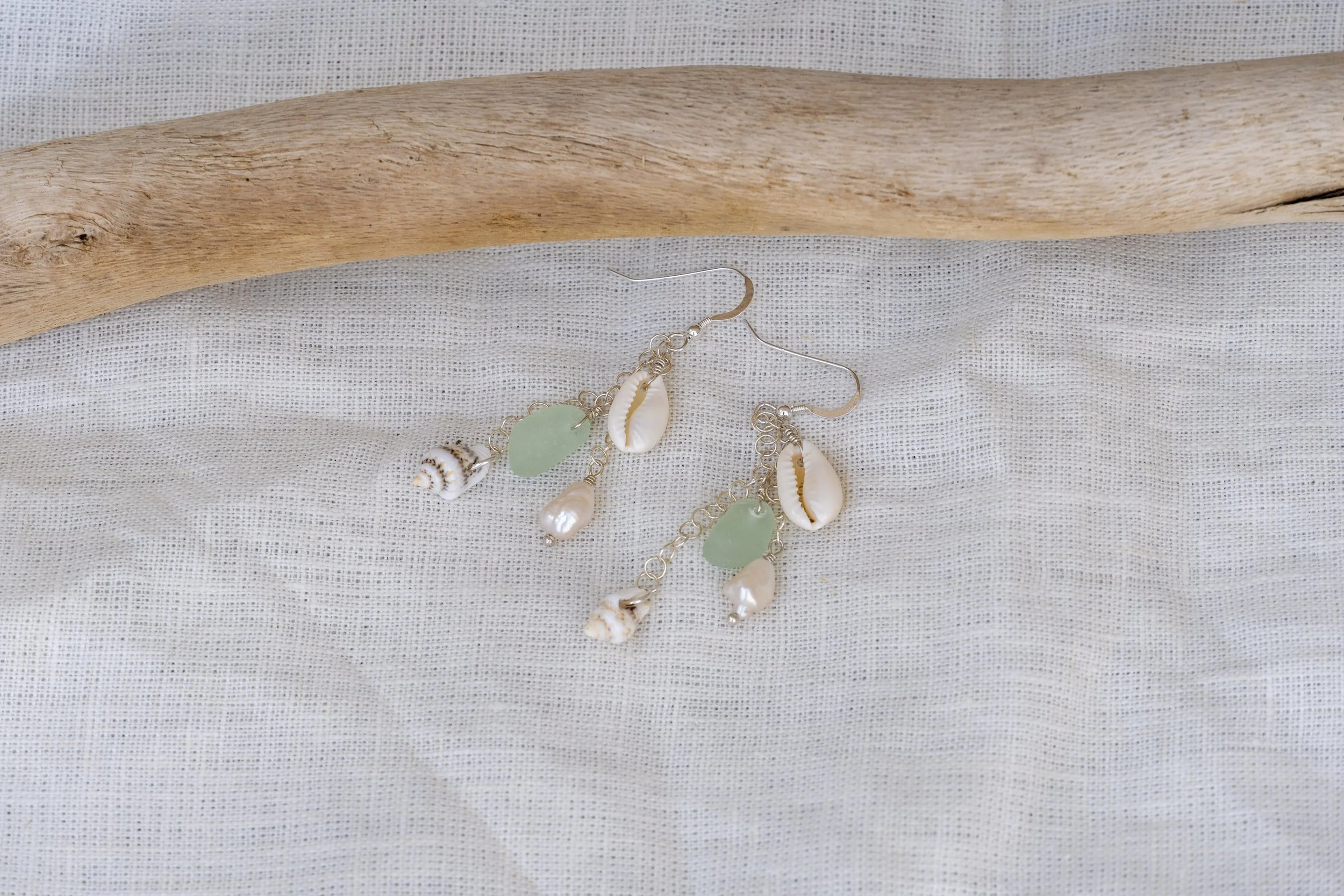 washed ashore earrings in sterling silver!