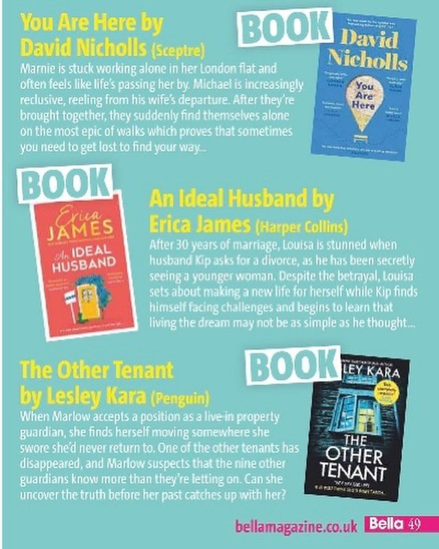 Thanks to @bellamagazineuk for including #TheOtherTenant in this week&rsquo;s edition. It&rsquo;s in very good company!

#theothertenant #newthriller #ilovebooks #booksbooksandmorebooks #readingcommunity #crimefiction #suspensebooks #readersgonnaread