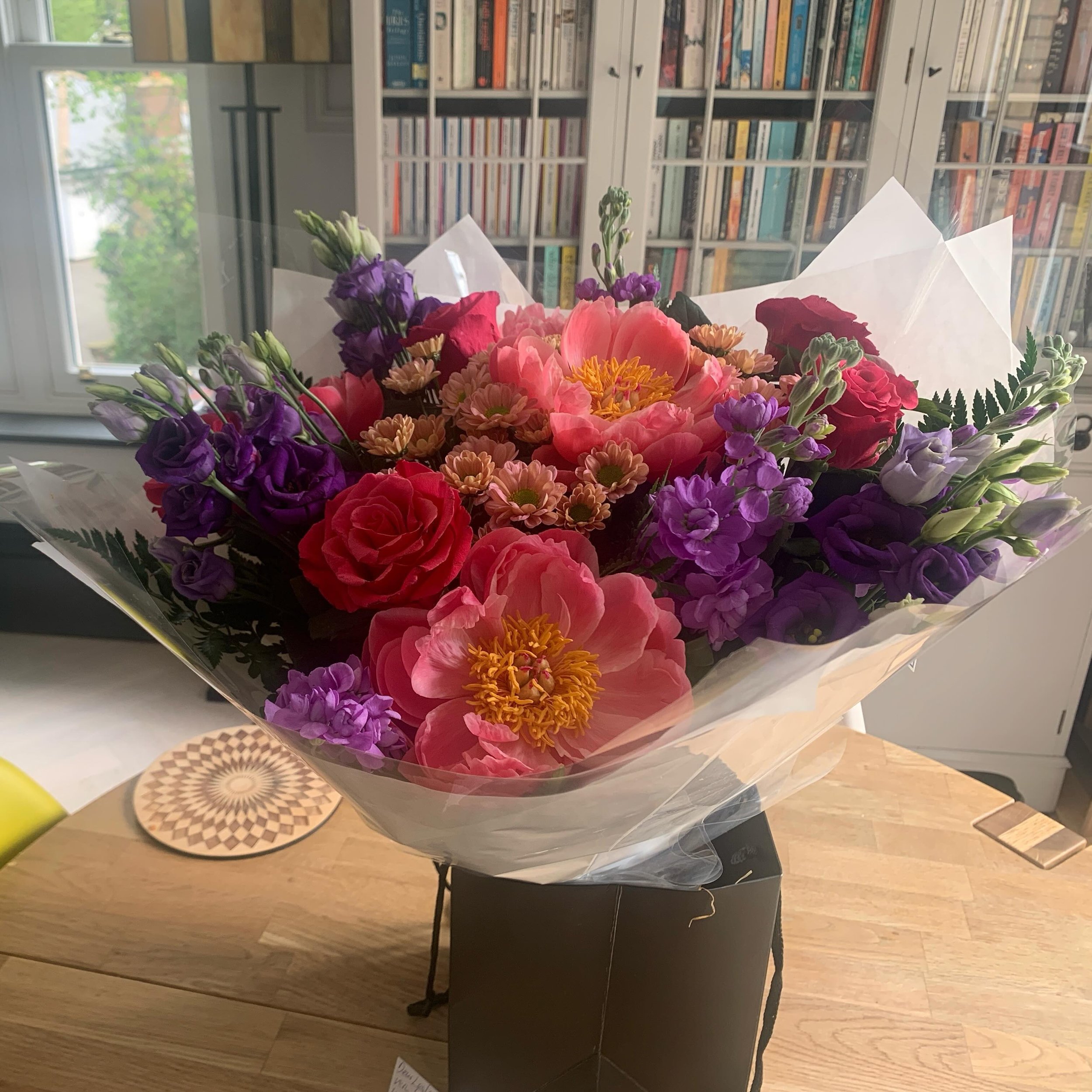 Just look at these gorgeous publication day blooms from my publishers! Thank you @imogen_nelson, @sophiemacv, @chloerose_pr and all at @transworldforbooksellers. I&rsquo;m now hoping I can transfer them into a vase without messing up this beautiful a