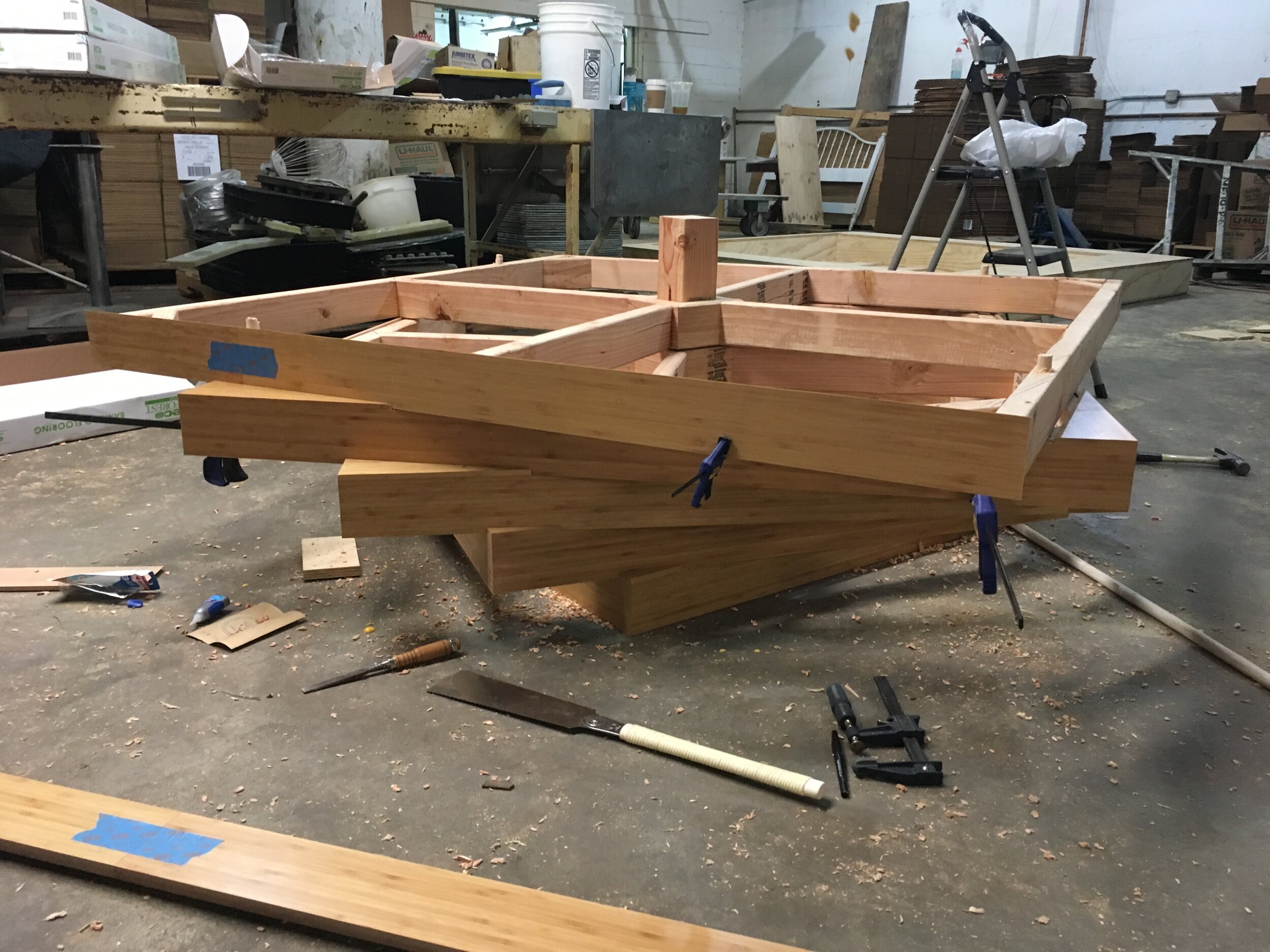 Sculptural Floating Bed
