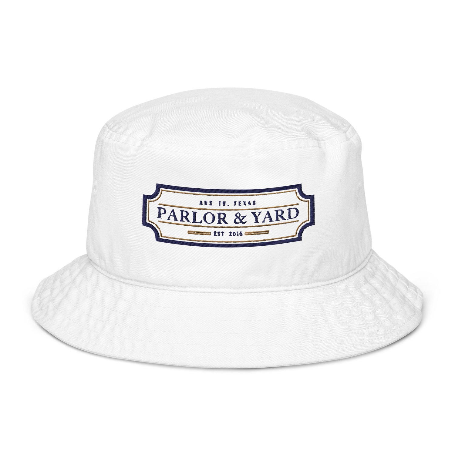Blue & Gold Logo Bucket Hat — Parlor & Yard