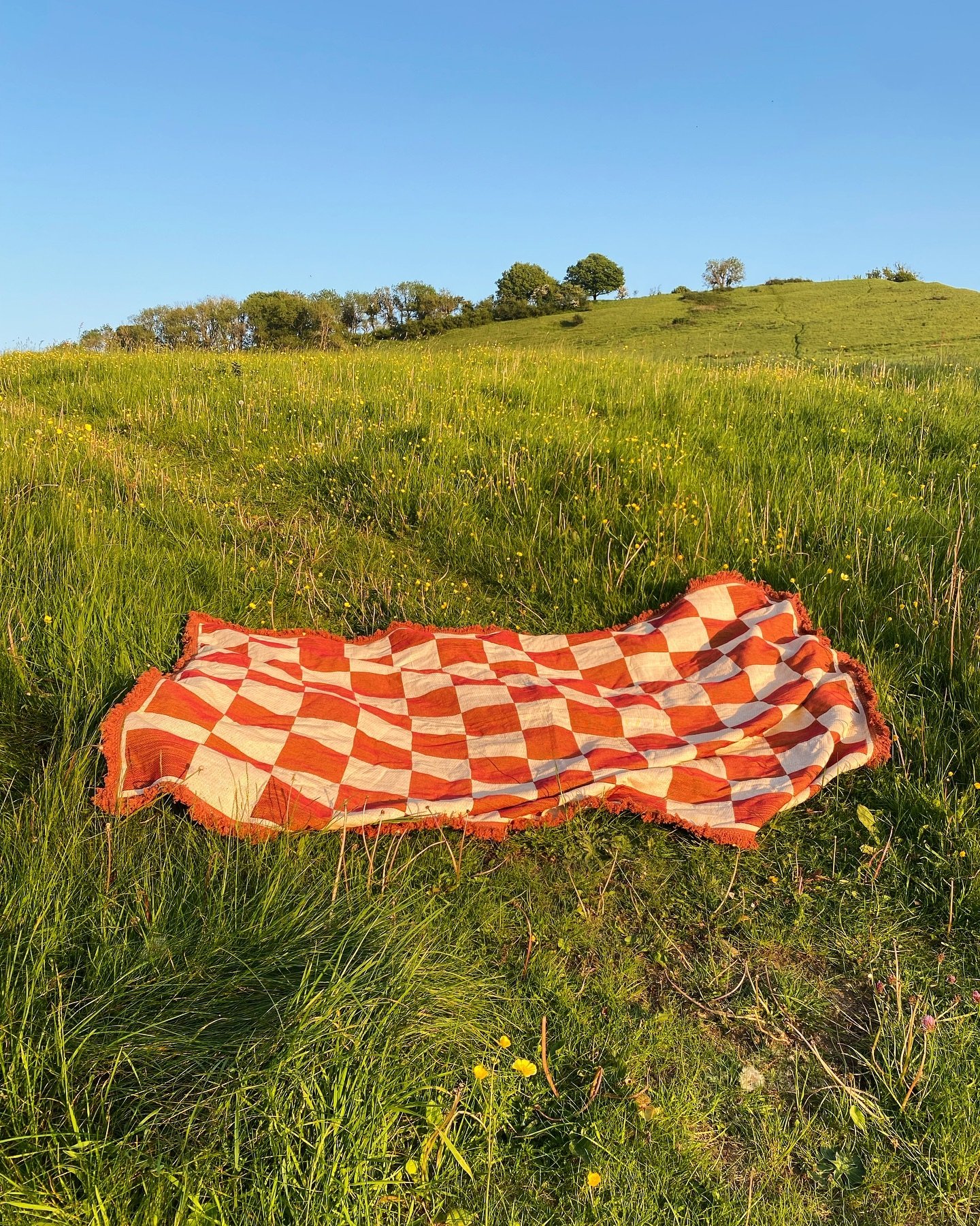 Getting golden hour summer readyyyy! 🌞 Blankets by our side always 💋