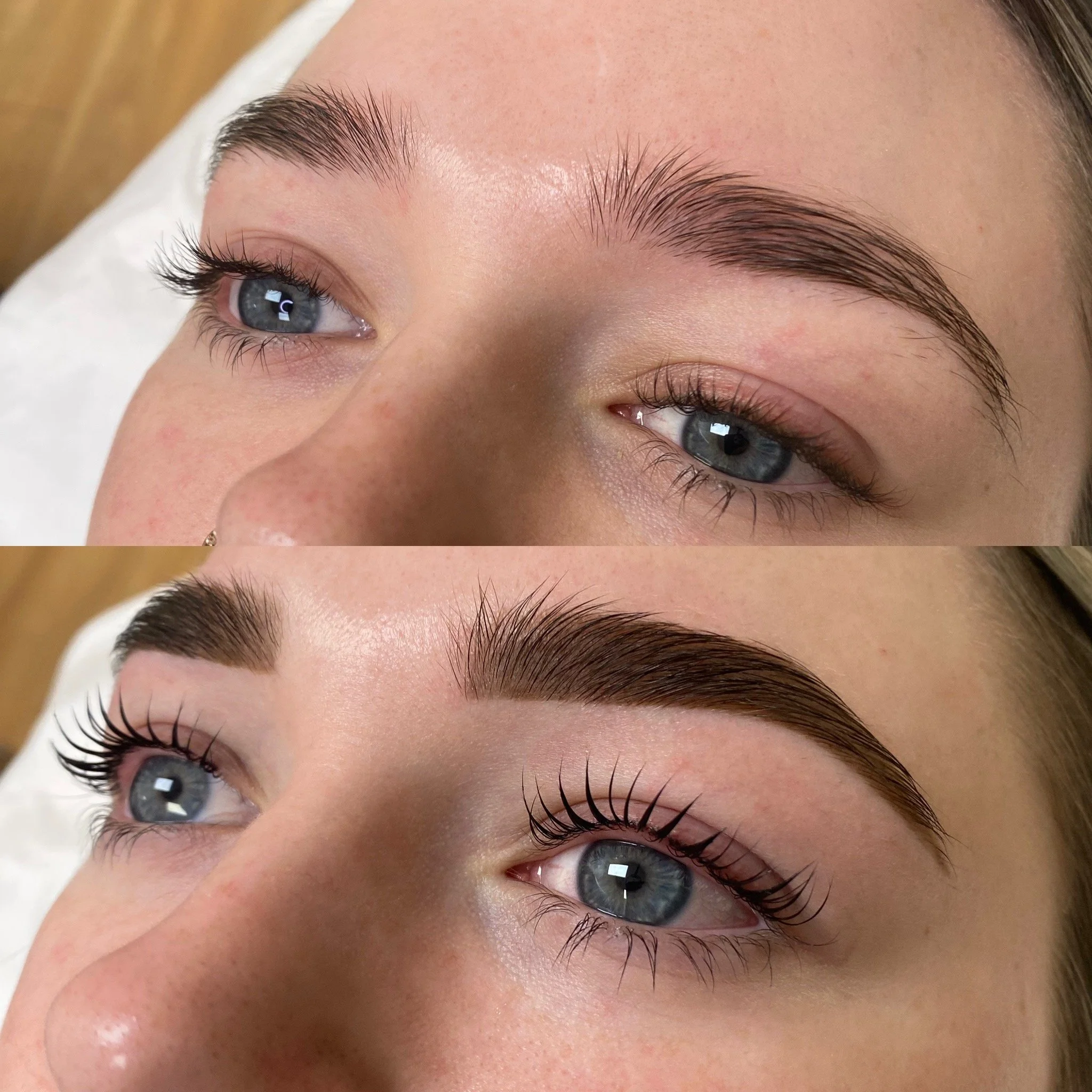 Soft, fluffy Hybrid Brow Shape &amp;  Tint paired with the dreamiest Yumi Lash Lift 🤍✨

The ultimate low-maintenance combo for fuller looking brows and beautifully lifted natural lashes. A hybrid tint gives the brows added depth and definition while