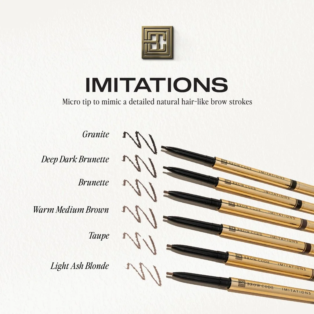 ✨ Brow Code Brow Pencils ✨

The perfect brow pencil for creating soft, natural, hair-like strokes 🤎

We stock the Brow Code Imitations Micro Brow Pencils in salon &mdash; designed with an ultra-fine tip to help shape, define, and fill your brows wit