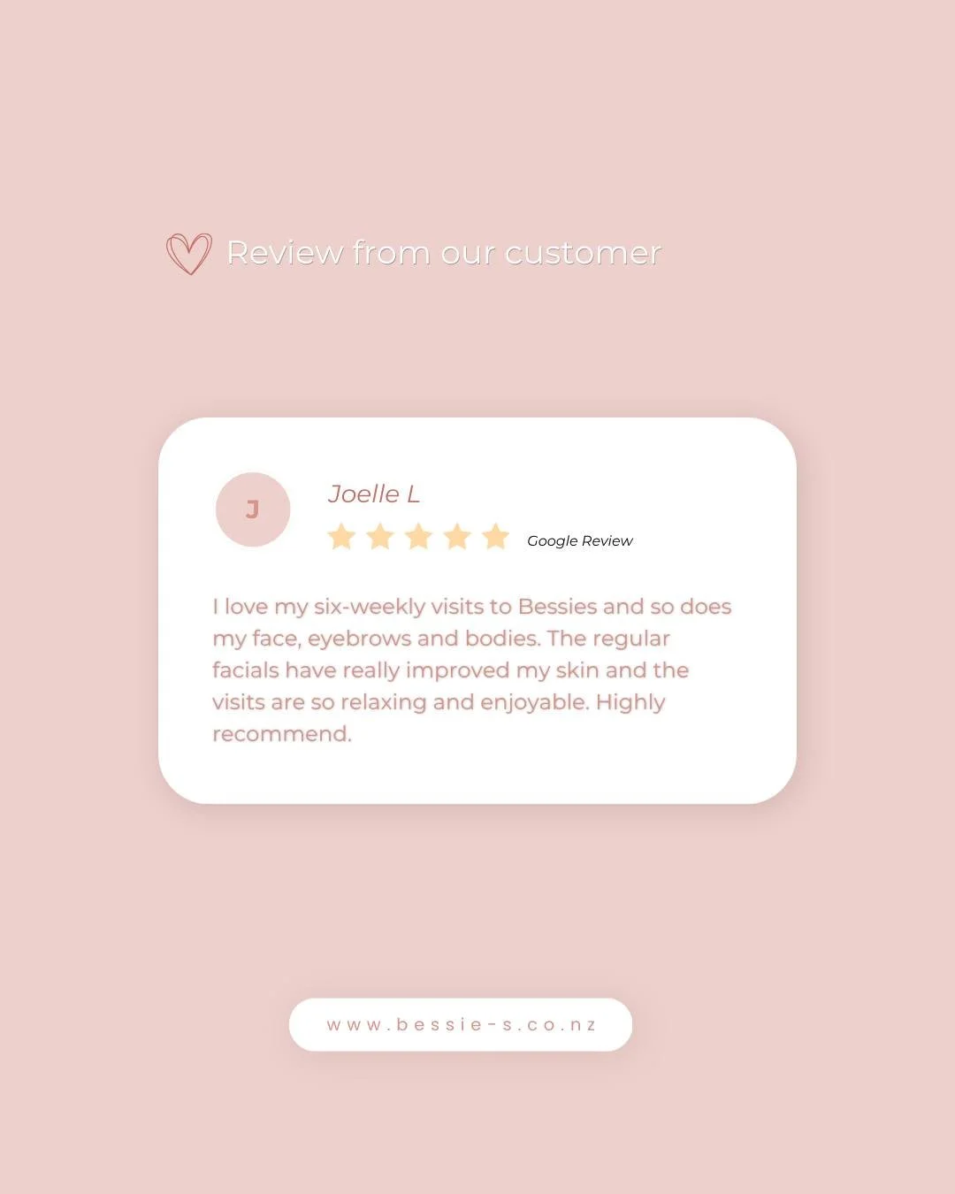✨ Client love ✨

There's nothing better than seeing our regulars glow more with every visit! 💕
Ready to make Bessie S part of your routine too? Book at www.bessie-s.co.nz

#ClientLove #HappyClient #ClientTestimonial #FacialTreatment #SkinTreatment #