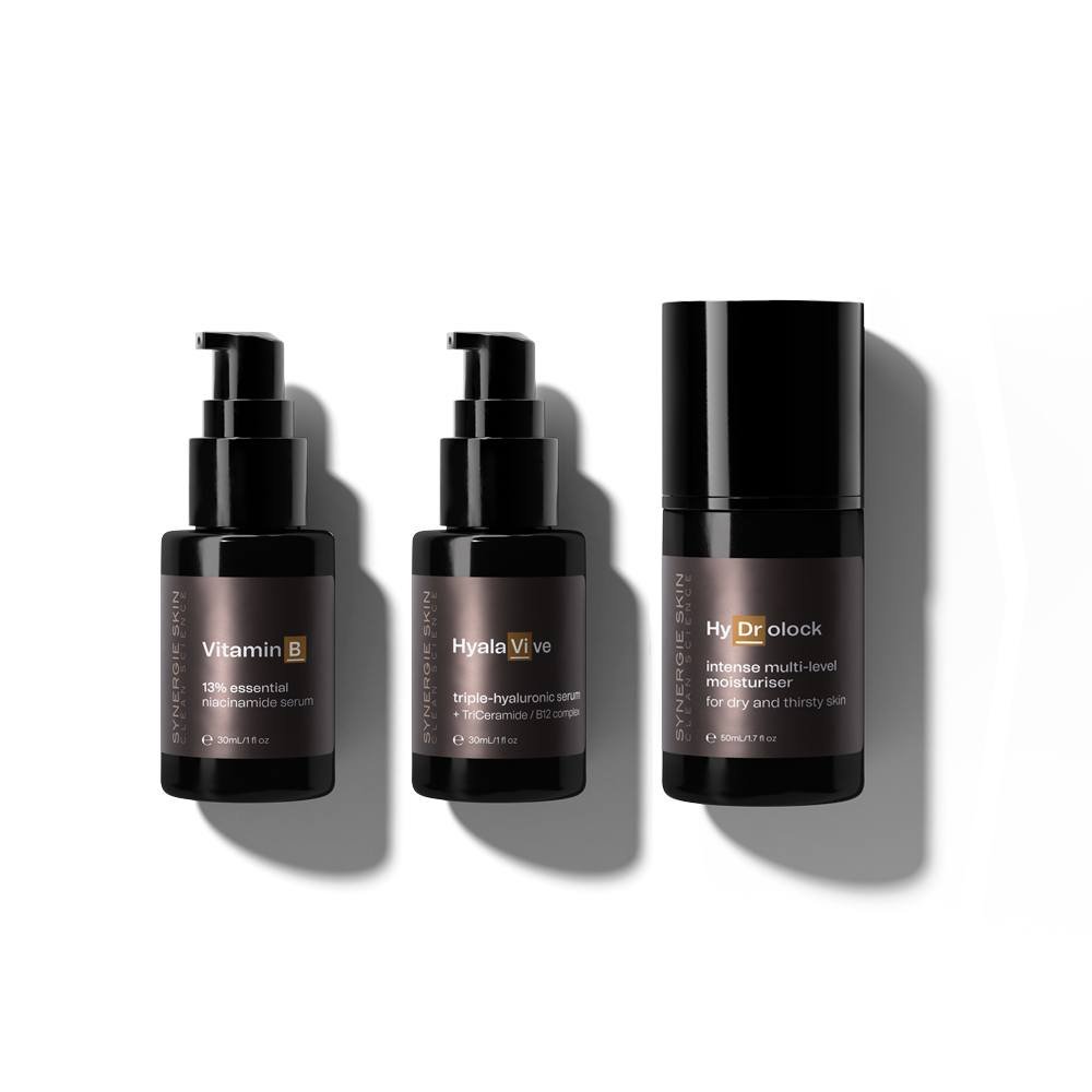 Meet the Synergie Skin Hydration Heroes

Vitamin B,  HyalaVive and HyDrolock &mdash; three multitasking formulas designed to replenish, repair and lock in moisture, so skin feels comfortable and looks radiant as we move into spring.

#SynergieSkin #S