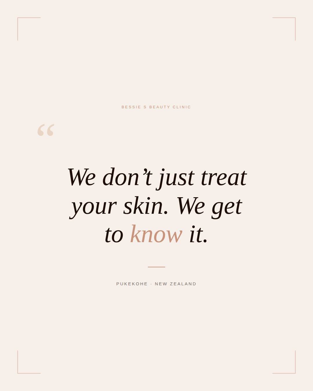 This is what we're here for.

When a client comes into the clinic  not confident  about how they look, and leaves feeling like themselves again &mdash; that's the whole point.

We had a client recently come in frustrated with her skin after years of 